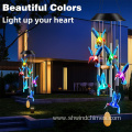 Color-Changing Hummingbird Solar Wind Chimes for Outdoor Use
